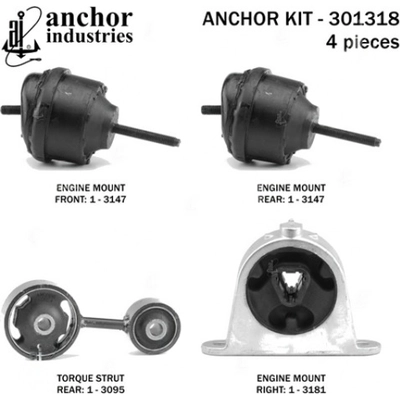 Motor And Transmission Mount Kit by ANCHOR - 301318 pa2