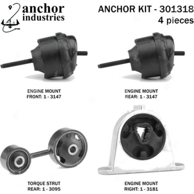 Motor And Transmission Mount Kit by ANCHOR - 301318 pa4