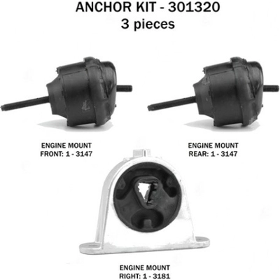 Motor And Transmission Mount Kit by ANCHOR - 301320 pa3