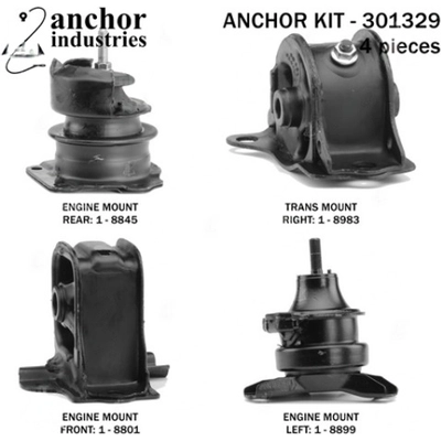 Motor And Transmission Mount Kit by ANCHOR - 301329 pa1