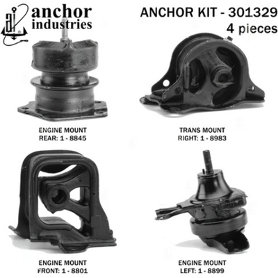 Motor And Transmission Mount Kit by ANCHOR - 301329 pa3