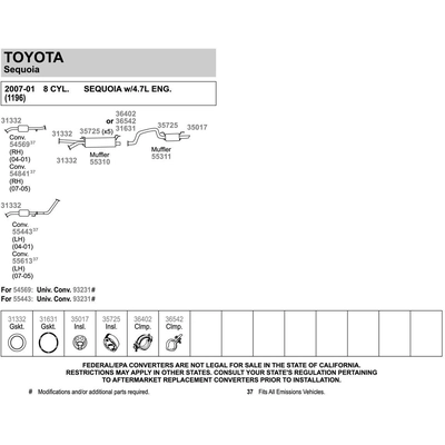 WALKER USA - 55310 - Steel Muffler And Pipe Assembly pa5