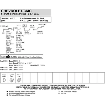 Stainless Steel Silencieux - WALKER USA - 21302 pa8