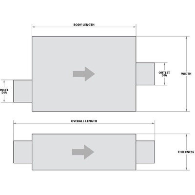 Stainless Steel Muffler - WALKER USA - 21342 pa6