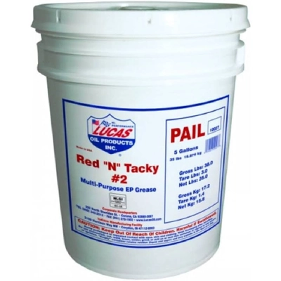Lucas Oil - 10027 - Red "N" Tacky Grease - 35 Lb pa1