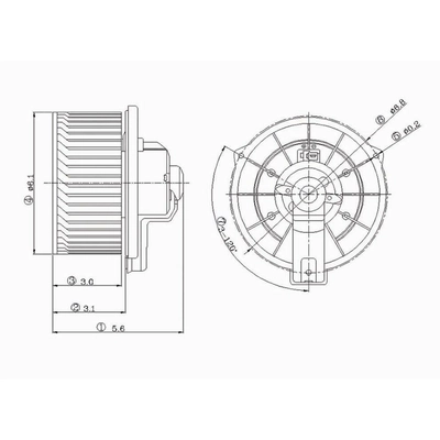 GLOBAL PARTS DISTRIBUTORS - 2311512 - Nouveau moteur de ventilateur pa1