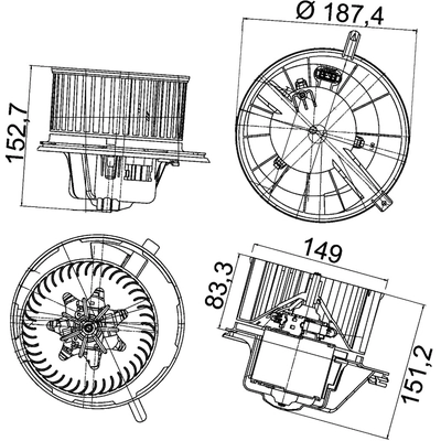 MAHLE ORIGINAL - AB148-000P - HVAC Blower Motor pa1