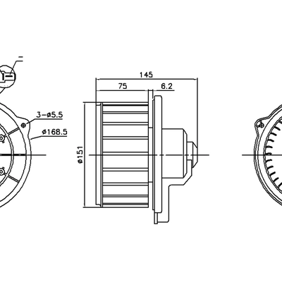 New Blower Motor by NISSENS - 87615 pa1