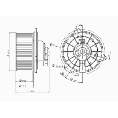 GLOBAL PARTS DISTRIBUTORS - 2311510 - New Blower Motor With Wheel pa1