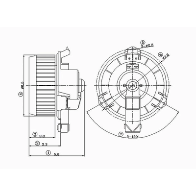 Moteur de soufflerie avec cage de ventilateur par GLOBAL PARTS DISTRIBUTORS - 2311561 pa1