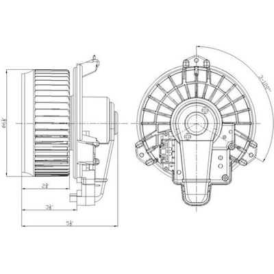 Moteur de soufflerie avec cage de ventilateur par TYC - 700214 pa1