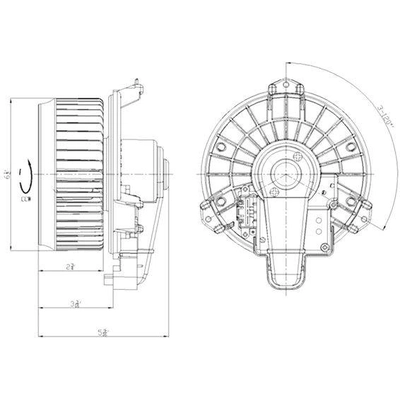 Moteur de soufflerie avec cage de ventilateur par TYC - 700215 pa1