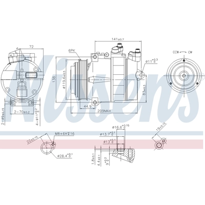 New Compressor And Clutch by NISSENS - 89022 pa1