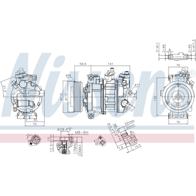 New Compressor And Clutch by NISSENS - 890602 pa2