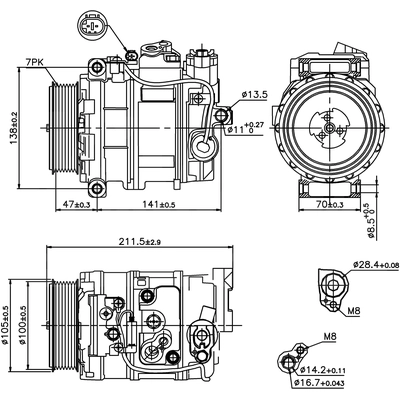 New Compressor by NISSENS - 89090 pa5