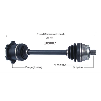 New CV Shaft by WORLDPARTS - 109007 pa1