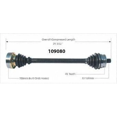 New CV Shaft by WORLDPARTS - 109080 pa1