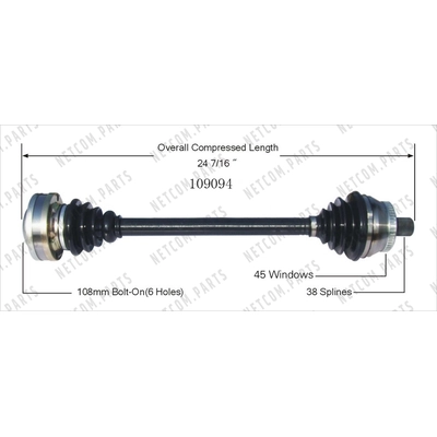 New CV Shaft by WORLDPARTS - 109094 pa2