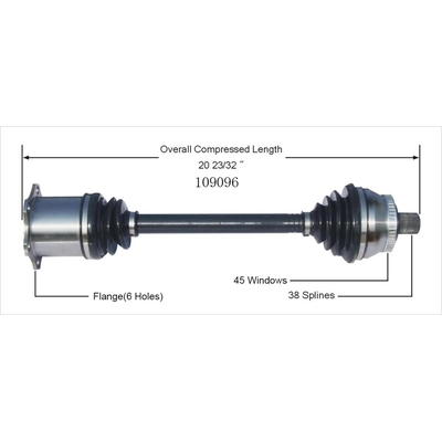 New CV Shaft by WORLDPARTS - 109096 pa3