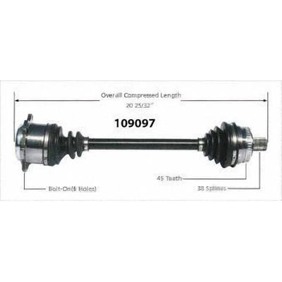 New CV Shaft by WORLDPARTS - 109097 pa1