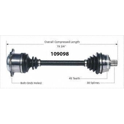 New CV Shaft by WORLDPARTS - 109098 pa1