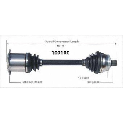 New CV Shaft by WORLDPARTS - 109100 pa1