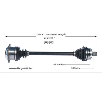 New CV Shaft by WORLDPARTS - 109103 pa1