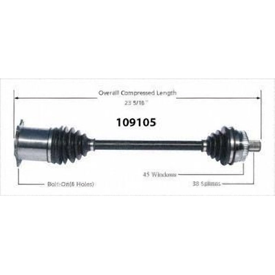 New CV Shaft by WORLDPARTS - 109105 pa1