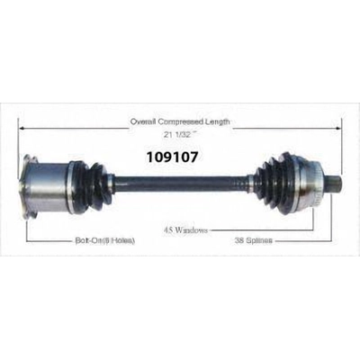 New CV Shaft by WORLDPARTS - 109107 pa1