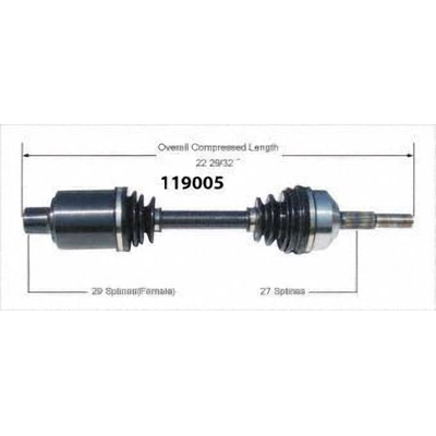 New CV Shaft by WORLDPARTS - 119005 pa1