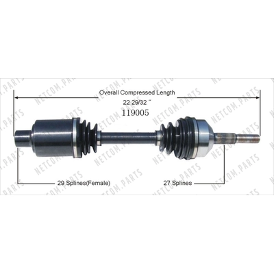 New CV Shaft by WORLDPARTS - 119005 pa2