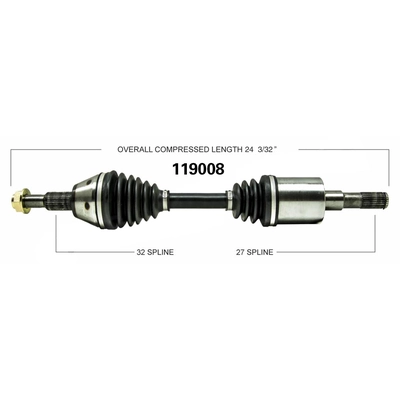 New CV Shaft by WORLDPARTS - 119008 pa1