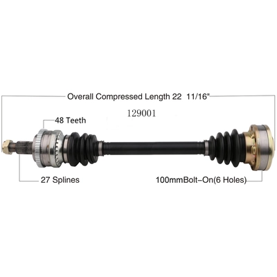 New CV Shaft by WORLDPARTS - 129001 pa2