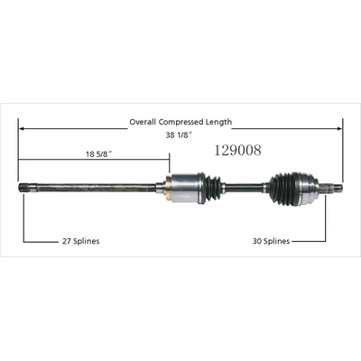 New CV Shaft by WORLDPARTS - 129008 pa1