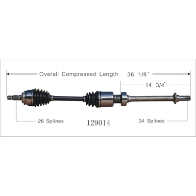 New CV Shaft by WORLDPARTS - 129014 pa2