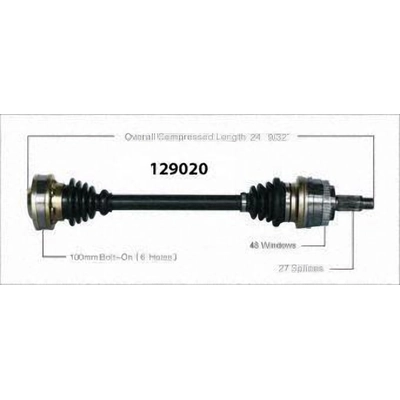 New CV Shaft by WORLDPARTS - 129020 pa4