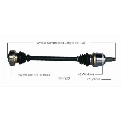 New CV Shaft by WORLDPARTS - 129022 pa3