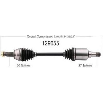 New CV Shaft by WORLDPARTS - 129055 pa1