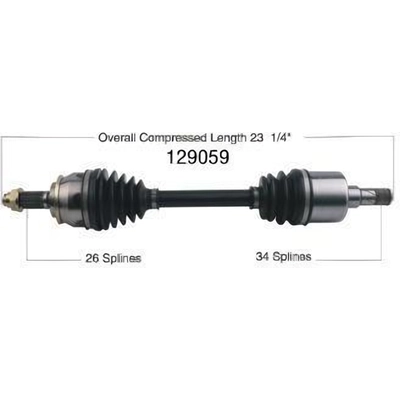 New CV Shaft by WORLDPARTS - 129059 pa1