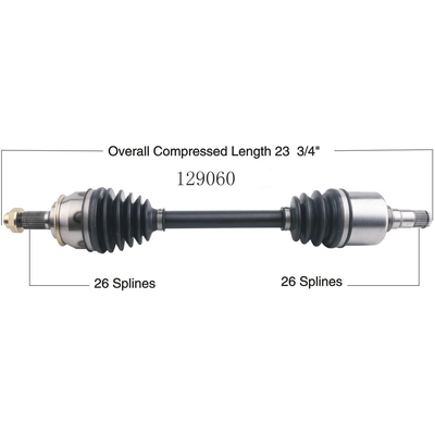 New CV Shaft by WORLDPARTS - 129060 pa1