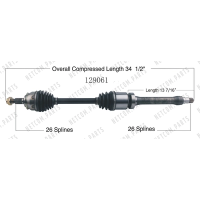 New CV Shaft by WORLDPARTS - 129061 pa1