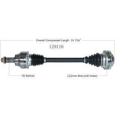 New CV Shaft by WORLDPARTS - 129116 pa1