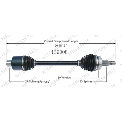 New CV Shaft by WORLDPARTS - 139008 pa1