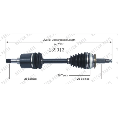 New CV Shaft by WORLDPARTS - 139013 pa1