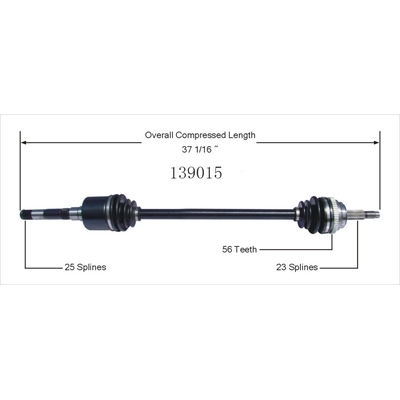 New CV Shaft by WORLDPARTS - 139015 pa1