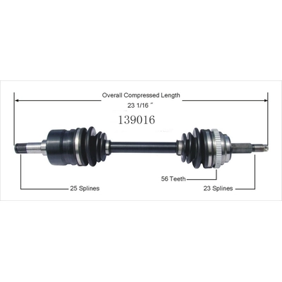 New CV Shaft by WORLDPARTS - 139016 pa3