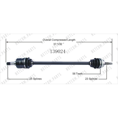 New CV Shaft by WORLDPARTS - 139024 pa1