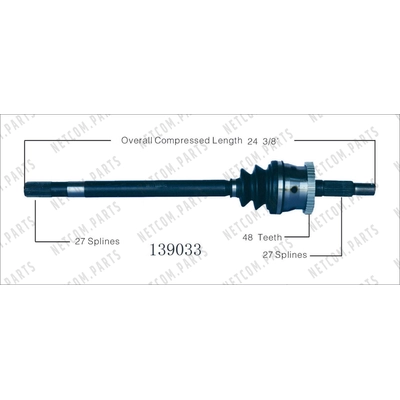 New CV Shaft by WORLDPARTS - 139033 pa1