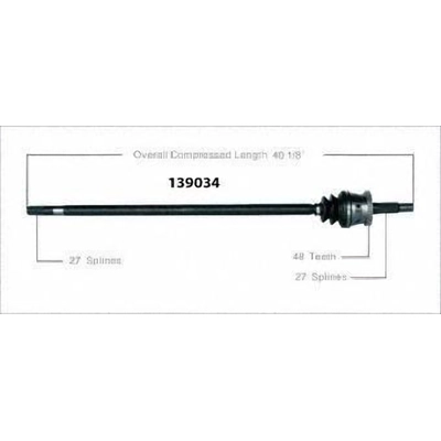 New CV Shaft by WORLDPARTS - 139034 pa1