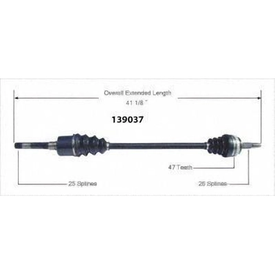 Arbre CV neuf by WORLDPARTS - 139037 pa1